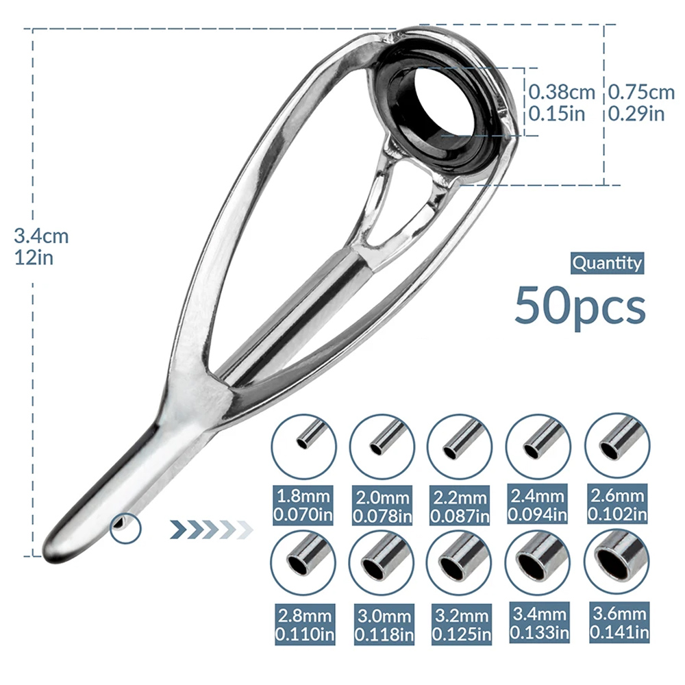 Fishing Rod Tip Replacement - THKFISH 50 Buah Kit Perbaikan Atas